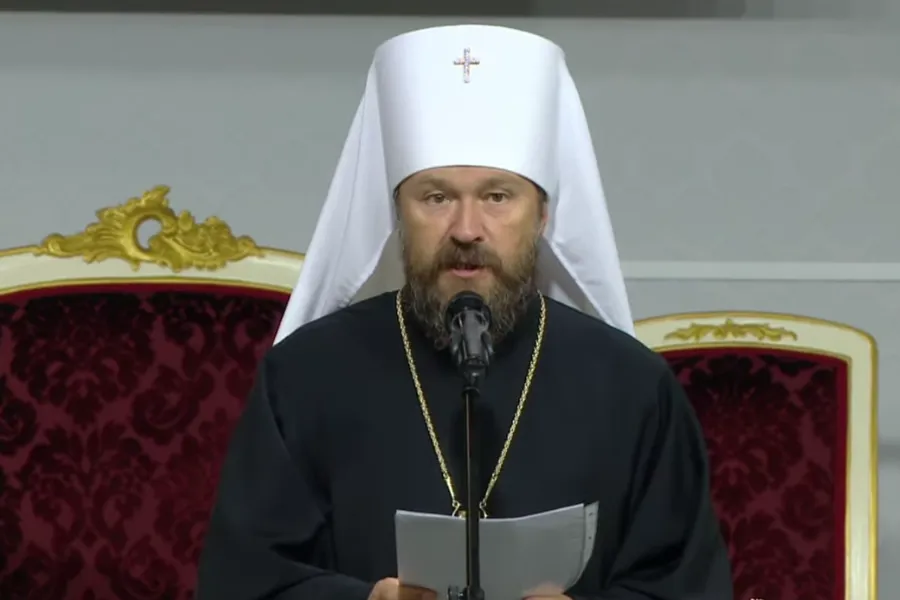 Russian Orthodox Metropolitan Hilarion of Volokolamsk speaks at the International Eucharistic Congress in Budapest, Hungary, Sept. 6, 2021.?w=200&h=150
